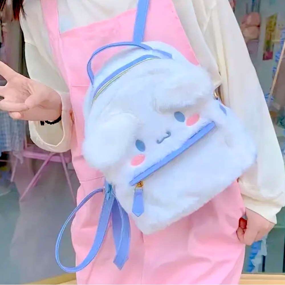 Sanrio Cinnamoroll Furry Plush Backpack